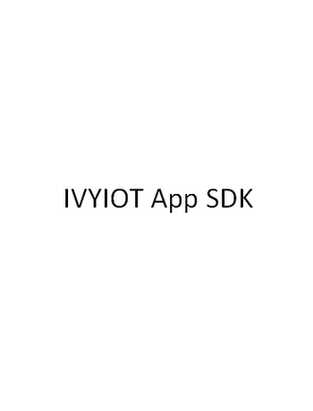 IVYIOT App SDK Document-admin